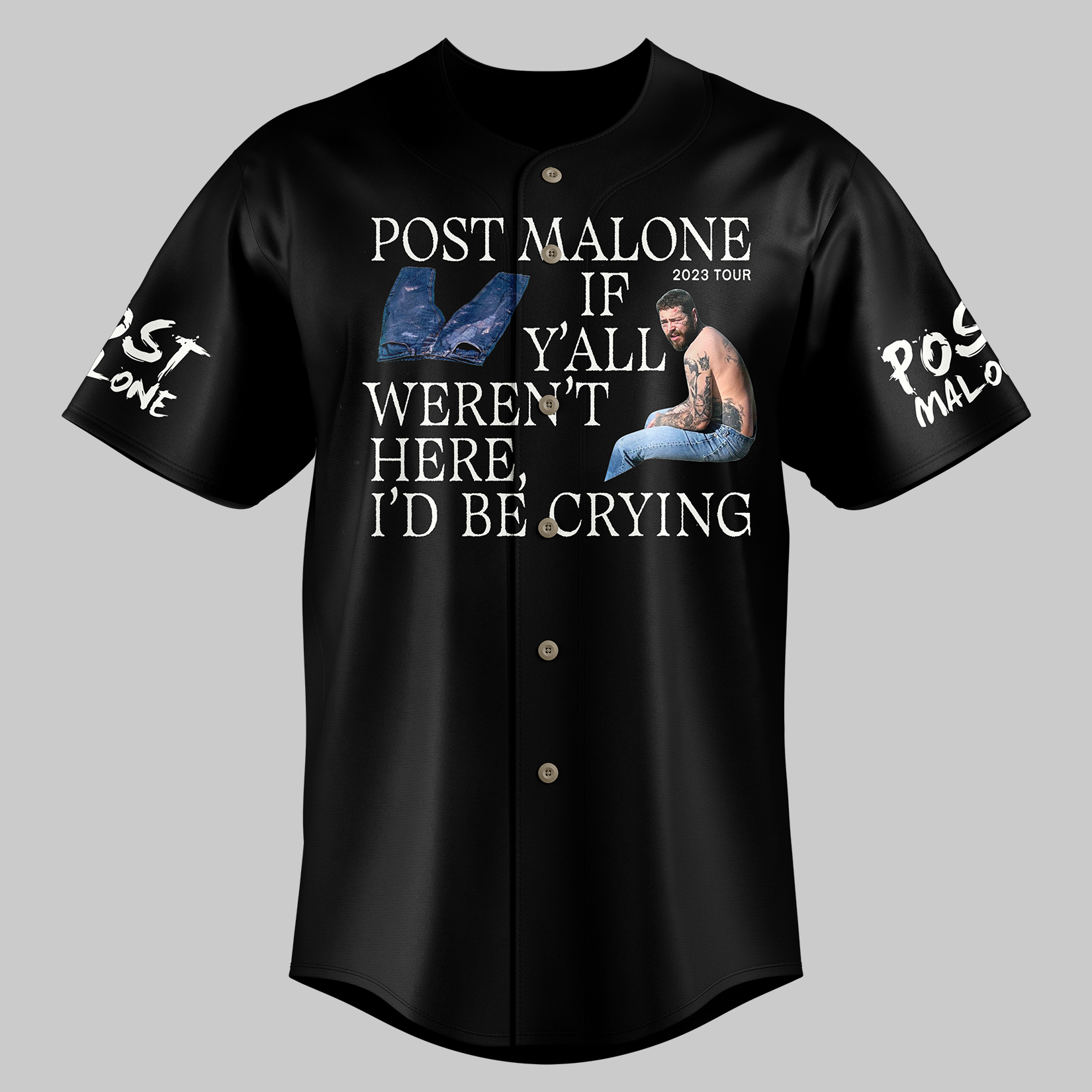 Z Post Malone Tour 2023 Baseball Jersey