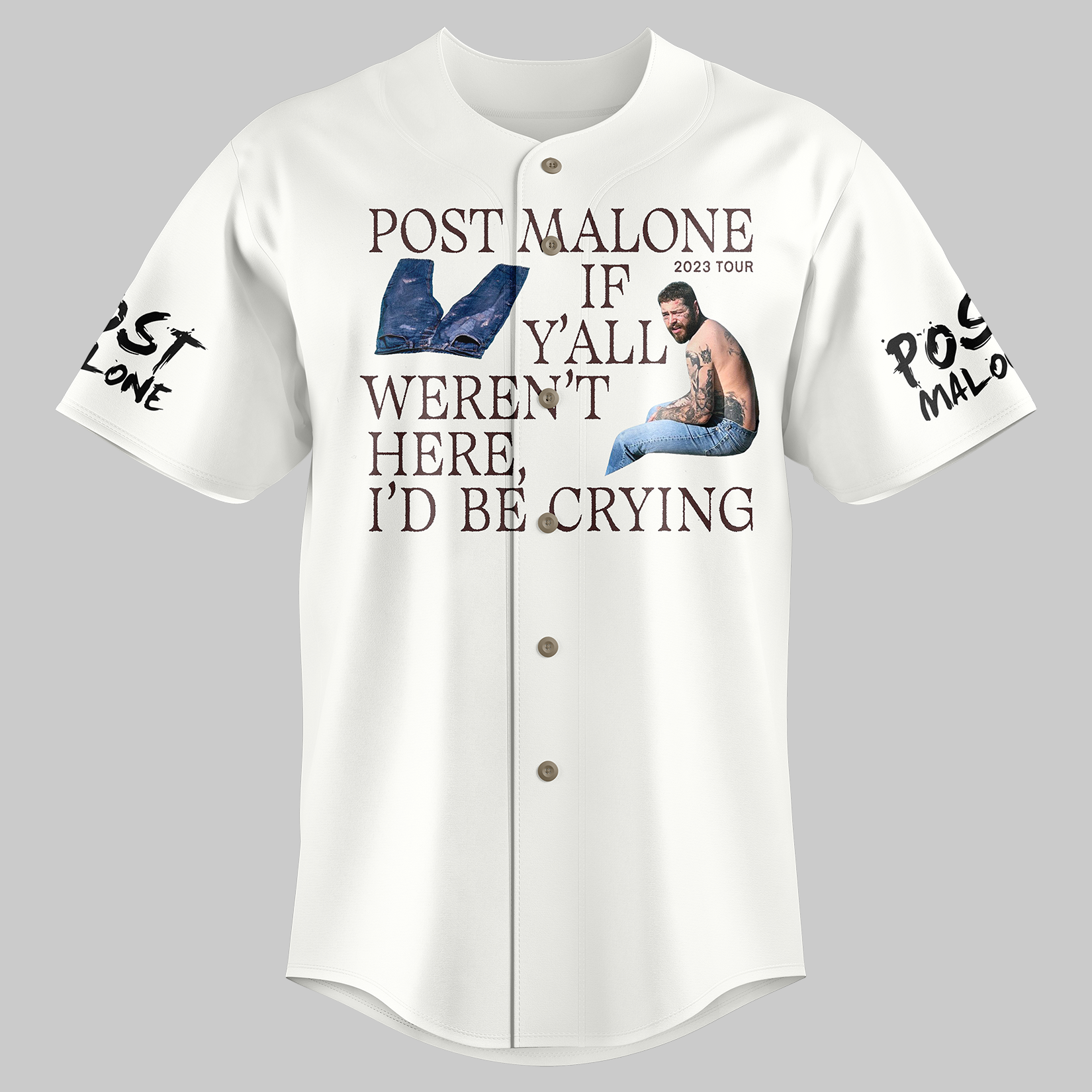 Z Post Malone Tour 2023 Baseball Jersey
